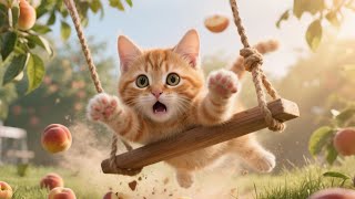 Kitten’s Swing Accident and Mama Cat’s Gentle Care – Heartwarming Family Moments 🐱💖