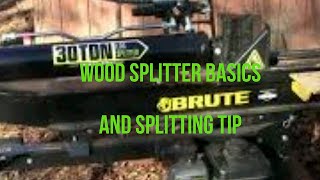 Spitting Firewood with a Log Splitter and some Tips