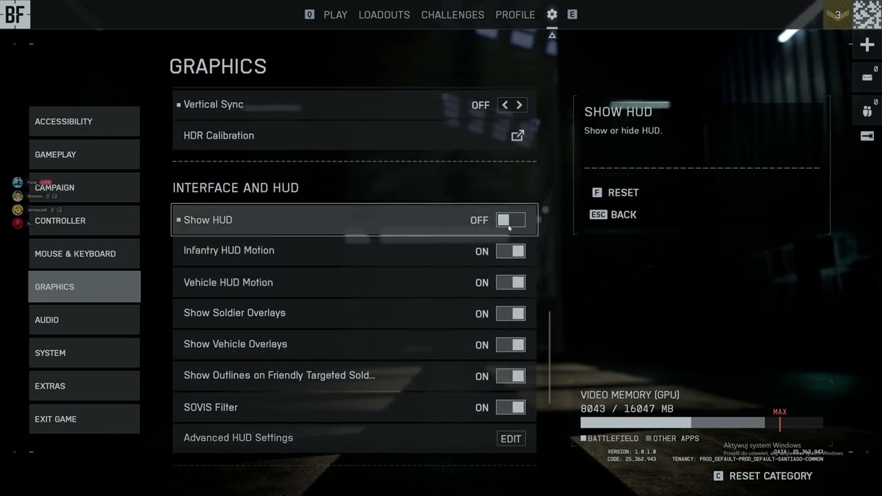 Battlefield 6: как скрыть HUD