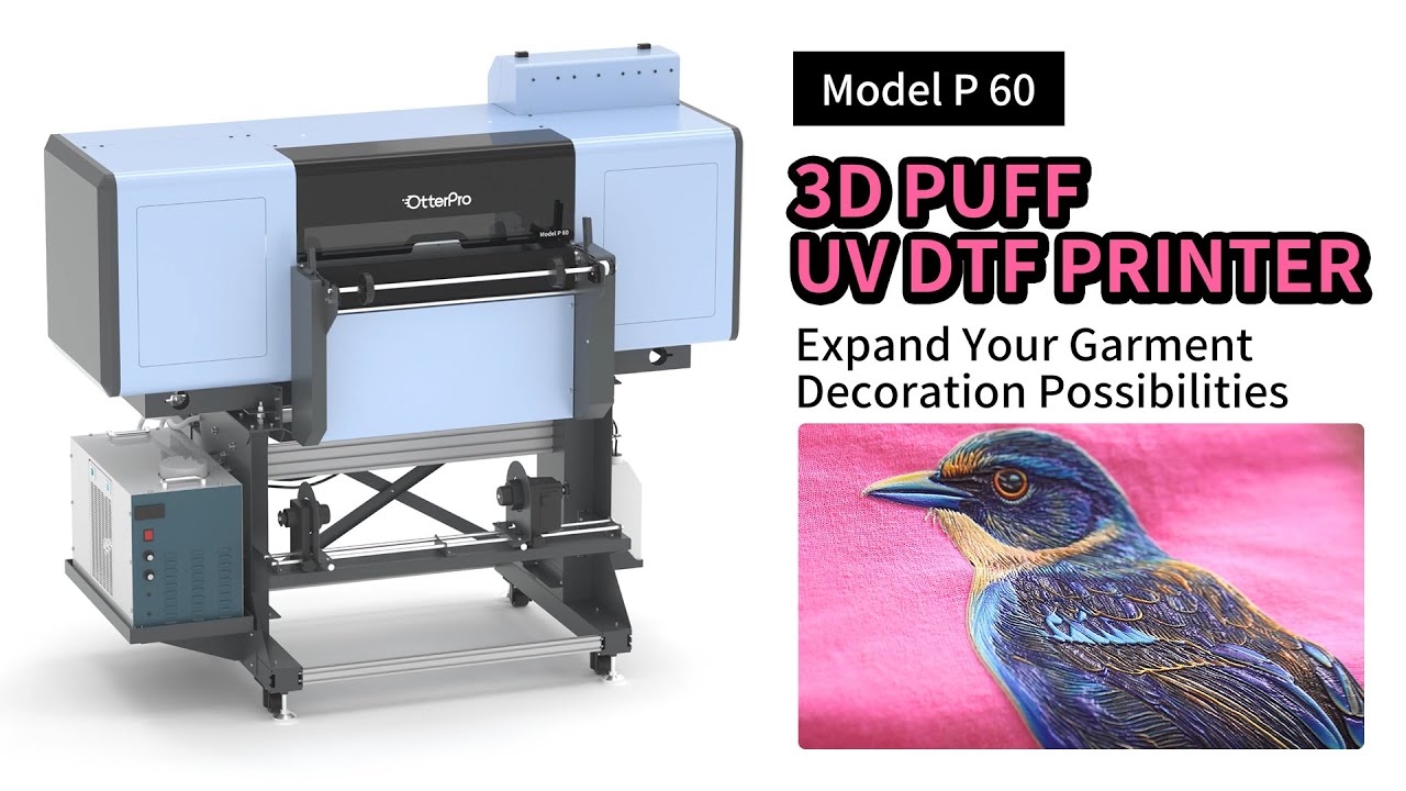 Model P 60 3D PUFF UV DTF Printer - Expand Your Garment Decoration Possibilities