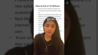 How To Get A 7 In IB Economics #economics #timesaver #aj_josh2 #shortstories #shorts