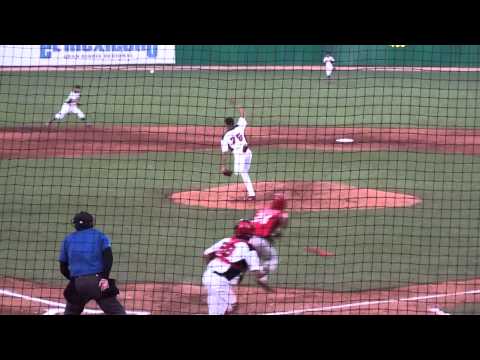 Miguel Alfredo Gonzalez pitches for the Toros de Tijuana