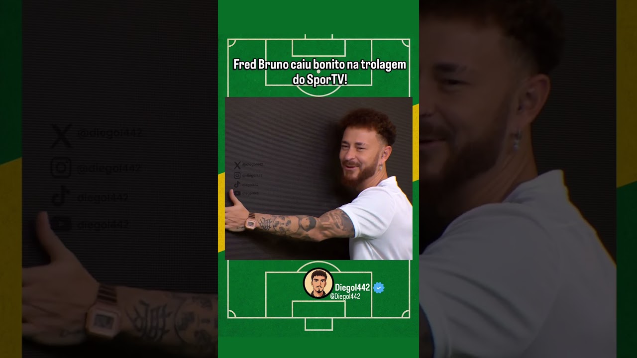 🎥 Fred Bruno caiu bonito na trolagem do SporTV!