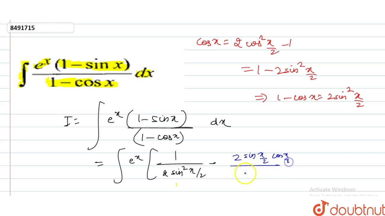 mixture integral of 2*cube of (tanx) with 0 to pi/4 as limits
