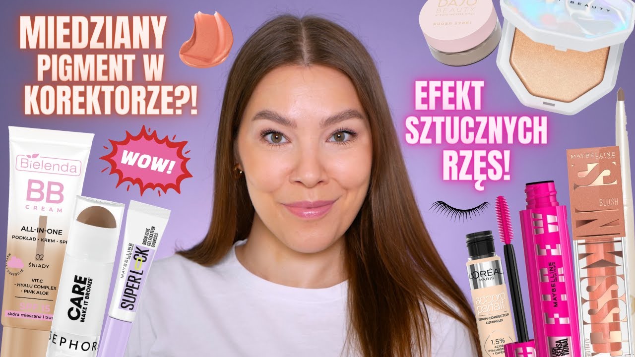 NOWOŚCI! Drogeryjny TUSZ robiący efekt WOW! 🔥 Kontrowersyjny ROZŚWIETLACZ i brwi jak po LAMINACJI! 😮