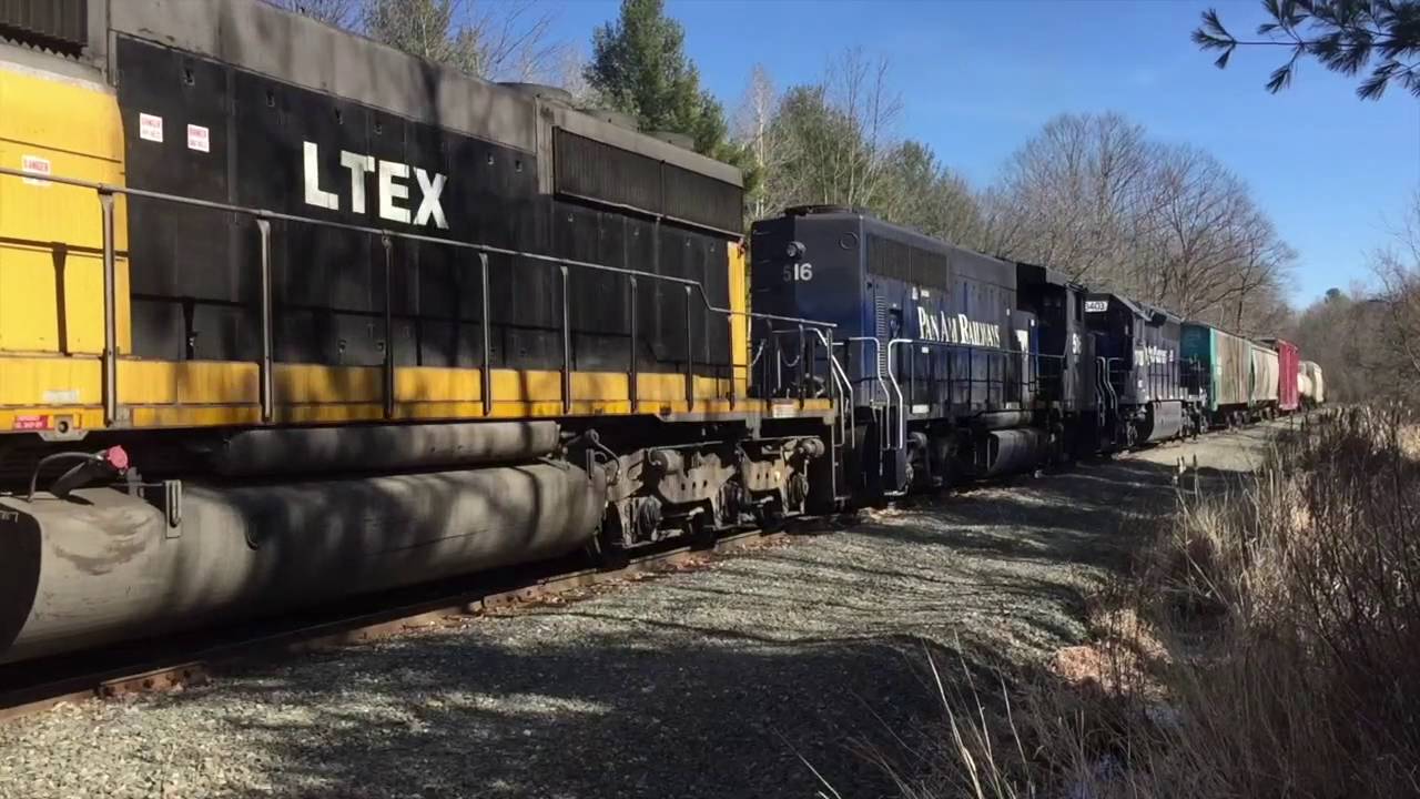Pan Am and Guilford rail systems trains in NY