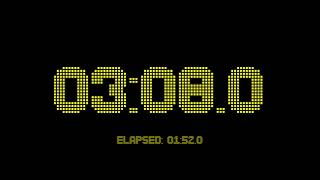 5 minutes and 0 seconds countdown timer with 1 fractional digits accuracy