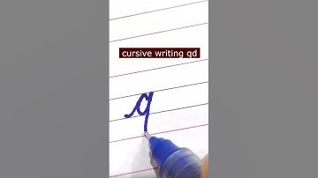 How to write small letter qd | Cursive writing a to z #cursivewriting #handwriting  #shorts #cursive