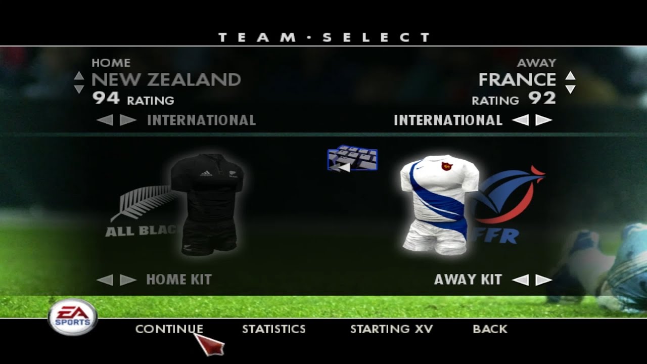 EA Sports Rugby 08 New Zealand All Blacks vs France