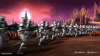 Star Wars: The Clone Wars: Clone Troopers vs alien Army AI