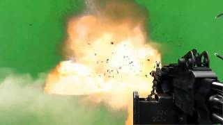 Hd Green Screen Machine Gun Grenade Explosion