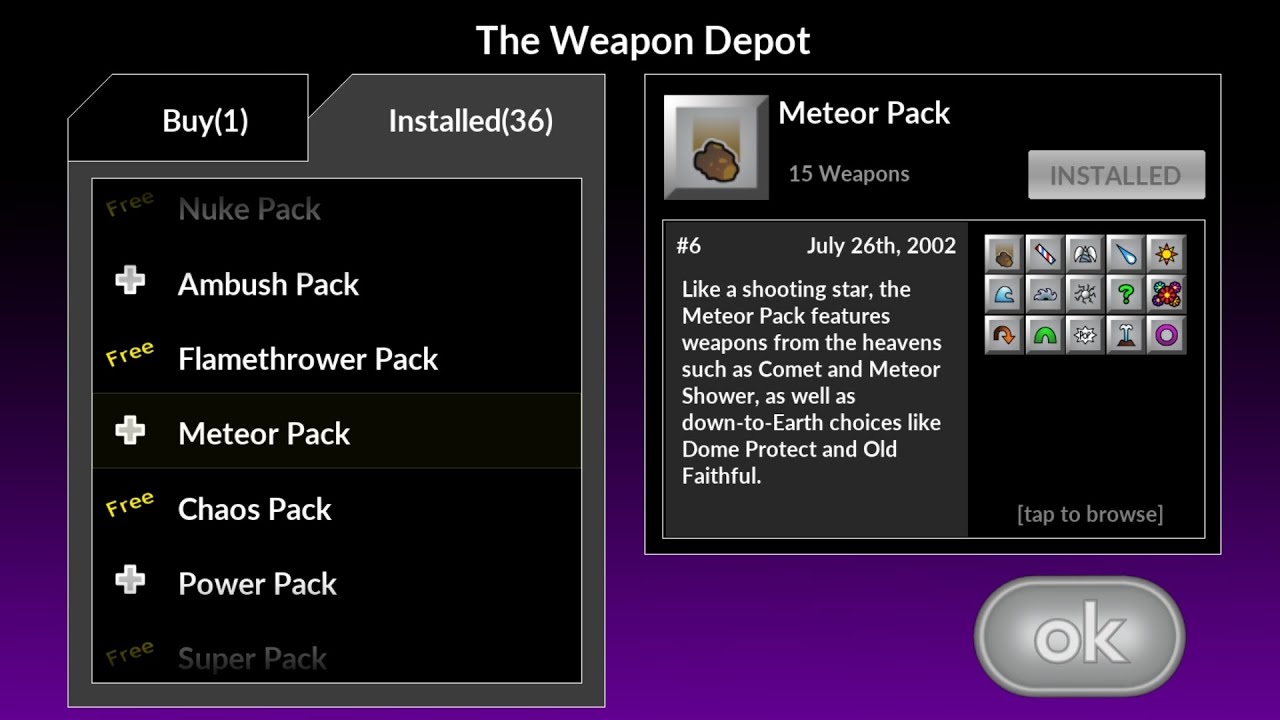 Pocket Tanks [Deluxe] *Mobile* | 3 Matches with CPUs [Meteor Weapon Pack]