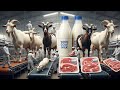 Inside Mega Goat Processing Factory– How to Breed Billions of Goats for Meat and Milk (Full Process)