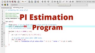 C++ program to estimate the value of Pi up to 10,000 terms| Difference between float and double type screenshot 5