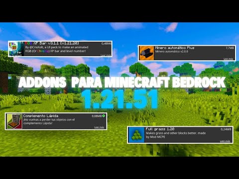 🐥-¡4 ADDONS PARA TU MINECRAFT BEDROCK Y MINECRAFT PE 1.21.51! - YouTube