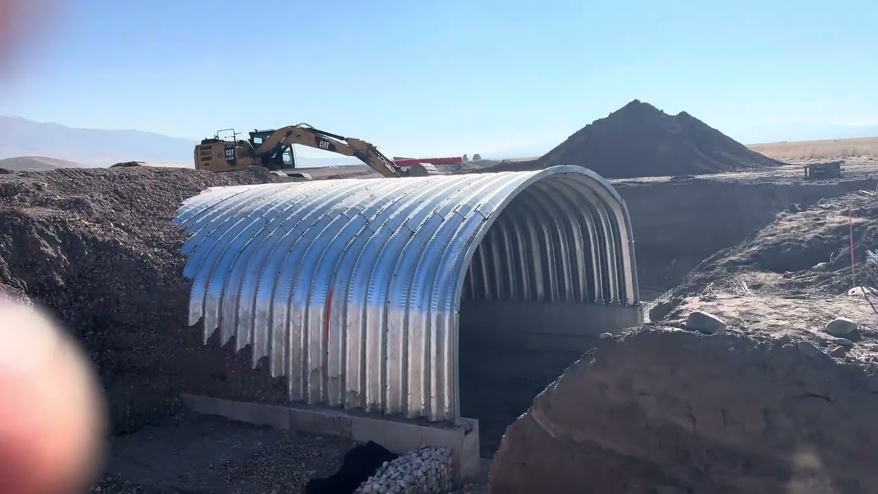 Road construction on airport road by the Sage Valley subdivision in Eagle Mountain Utah