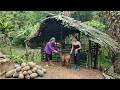 Grandmother and Grandchild's Forest Life: Pumpkin Harvest & DIY Goat House