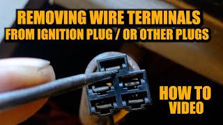 How to remove and replace wire terminals into new plug / harness