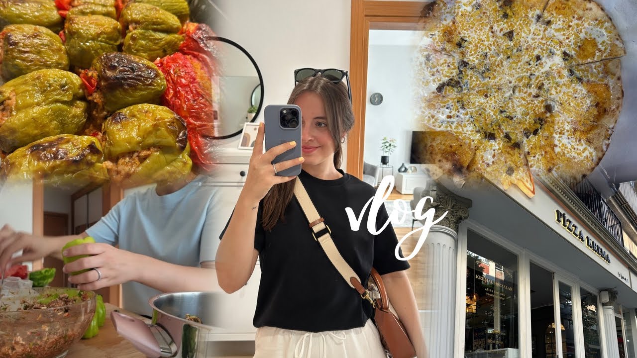 3 gün Beraberiz 🤗Karışık Yaz Dolması Tarifi, Kaşık Tatlı, Pizza Kremaya Gittik