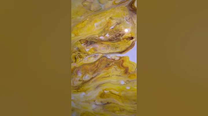 Fluid Art~ acrylic painting~abstract sunflower #shortsartist #dutchpour