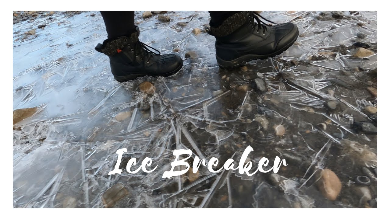 ASMR 🎧 cracking, breaking, splintering ice in Jasper National Park ...