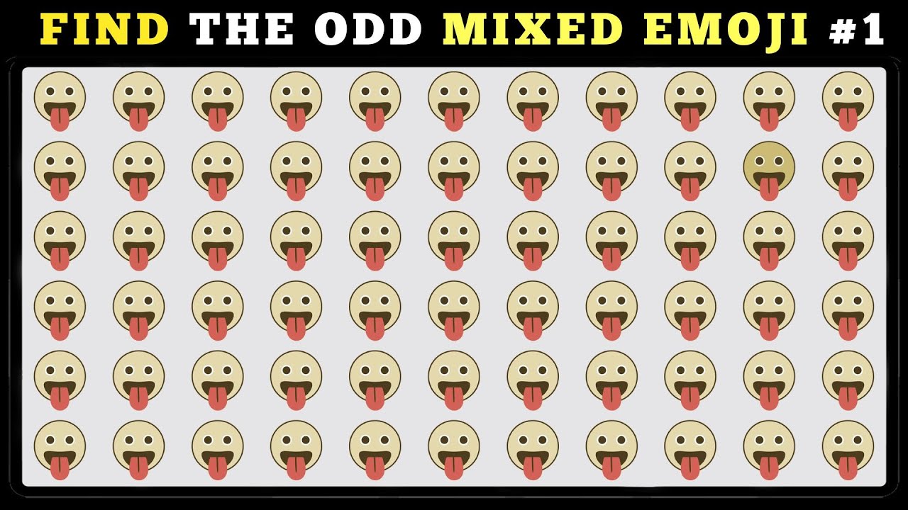 【Find The Odd Emoji】😕 Solve all 15 Riddles #1