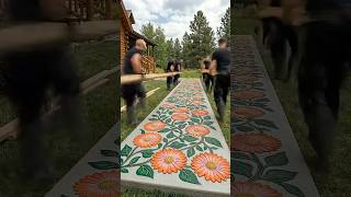 Satisfying Flower Walkway Build 🌼✨ | Concrete Art #shorts