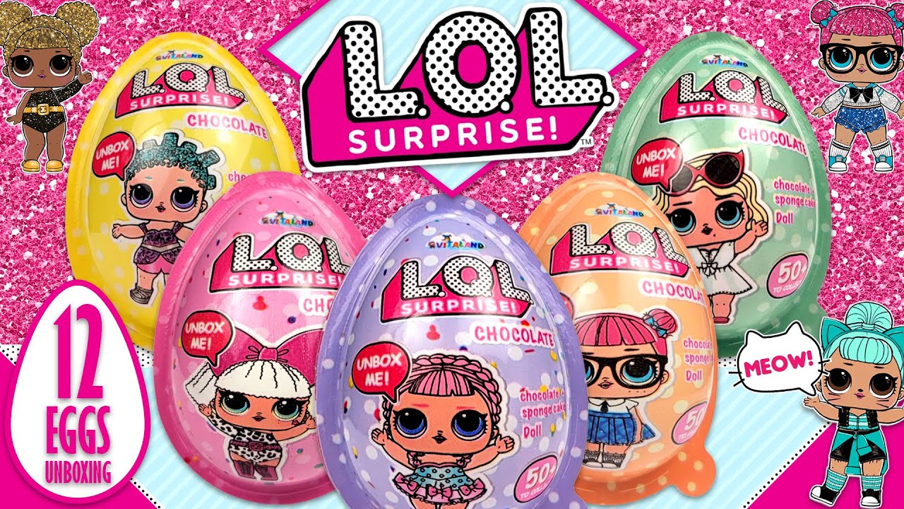 LOL Surprise Toys Unboxing! 12 Kinder Joy Eggs ASMR Opening!