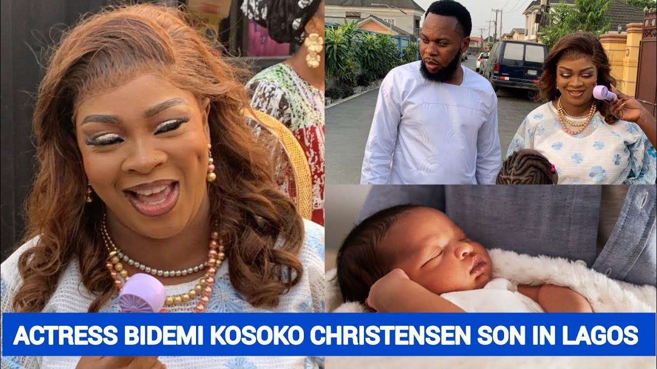 LIVE: MEET ACTRESS BIDEMI KOSOKO HUSBAND AT THEIR SON NAMING CEREMONY IN LAGOS