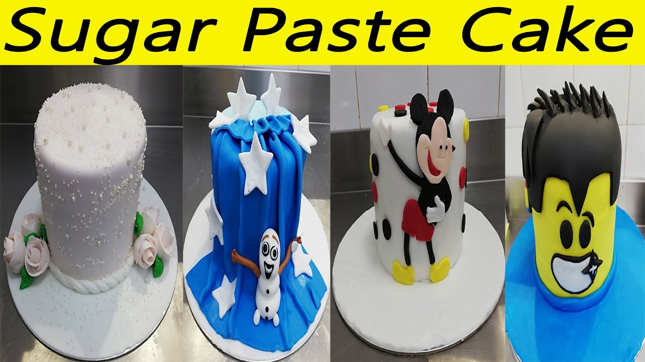 Sugar Paste Cake 3pis || How to Cover a Cake with Sugarpaste|Fondant cake  kaise bante hai
