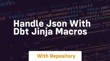 Handle json with dbt jinja macros