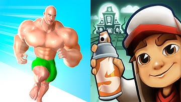 Subway Surfers VS Muscle Rush - All Levels Gameplay Android, IOS (Part 16)