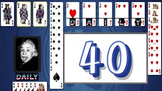 Microsoft Solitaire Collection | Spider | Hard | July 29 2016 | 40 moves!