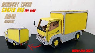 Cara Membuat Miniatur Truck Canter Box Oleng Dari Kardus | Ide Kreatif