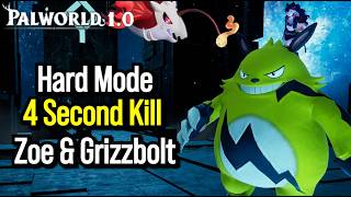 Hard Mode Zoe & Grizzbolt in 4 Seconds - Palworld 1.0