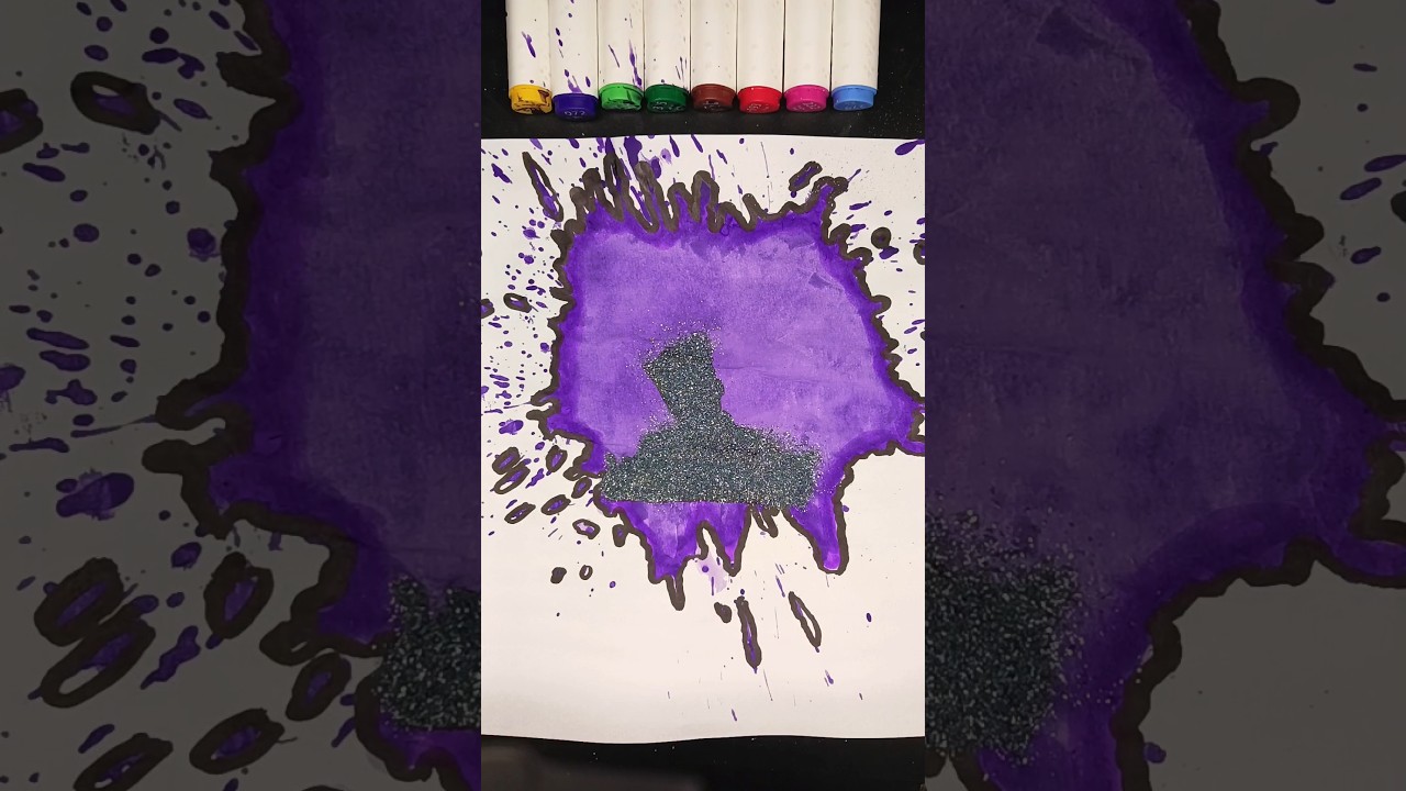 Thanos Paint art with Purple Color ✨️💜 || Squidgame viral paint paintart 