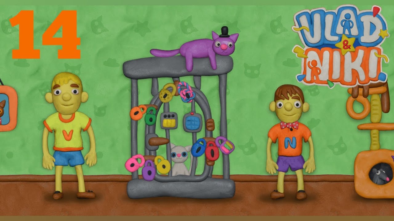 Vlad & Niki 12 Locks - Level 14 (Opening The Cats Cage) Solution