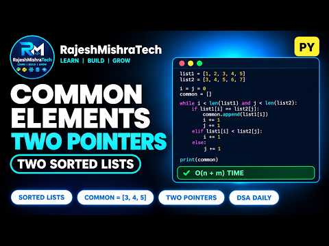 🐍 Python DSA Challenge: Find Common Elements Between Two Lists