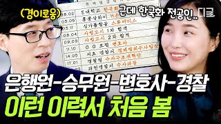 [#유퀴즈온더블럭] 아 이력서 혼자 쓰나..💦 예체능부터 법조계까지 올킬 한 올라운더 ㄷㄷ 경력 카멜레온 송지헌 자기님✨