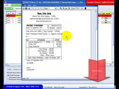 Cara Cetak Nota Kwitansi Mini Seperti Alfamart Dan Indomart Versi 1 86 Youtube