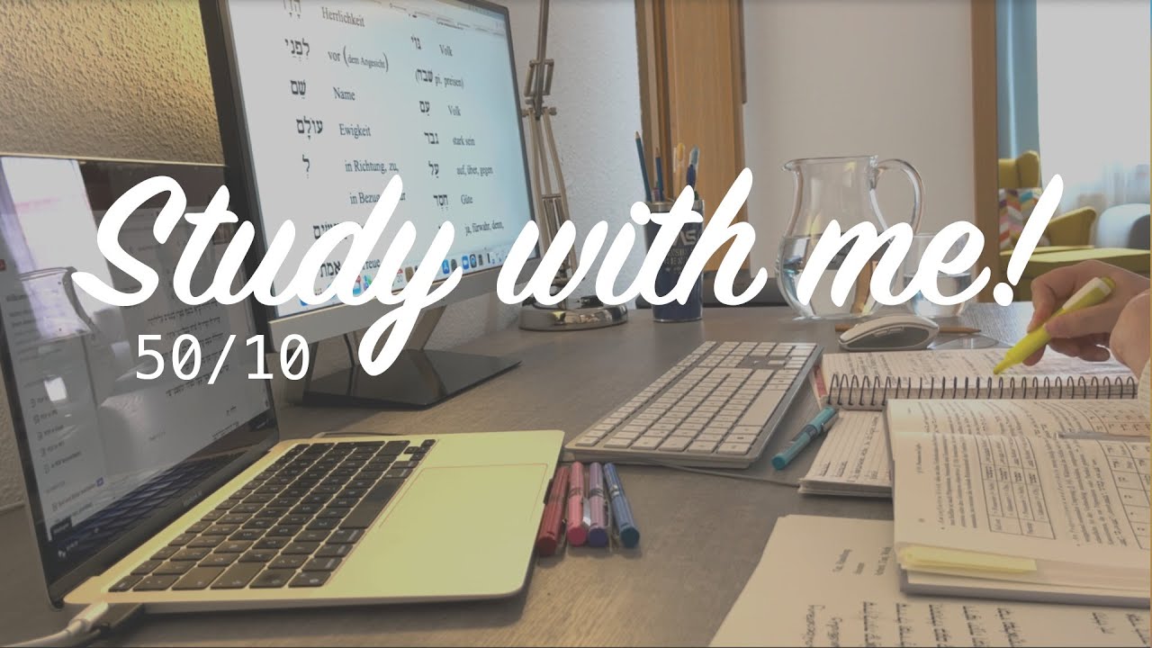 STUDY WITH ME - Pomodoro - 2 times 50min with 10 min break - Background ...