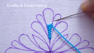 Cross Stitch Flower Embroidery Tutorial for Beginner, Easy Flower Embroidery Design, Needle Work