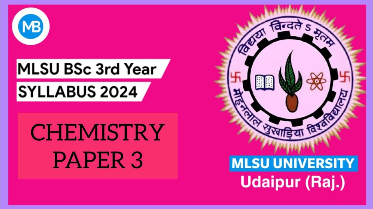 MLSU BSC 3rd Year Chemistry Paper 3 Syllabus 2024 YouTube Mlsu bsc 3rd year chemistry paper 3 syllabus 2024 youtube