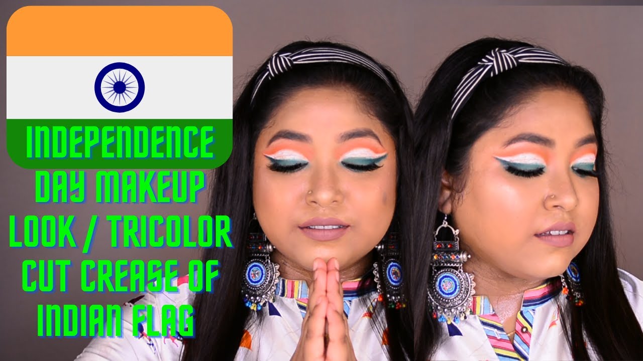 Independence Day Makeup Tutorial Cut Crease Eyemakeup Tricolor