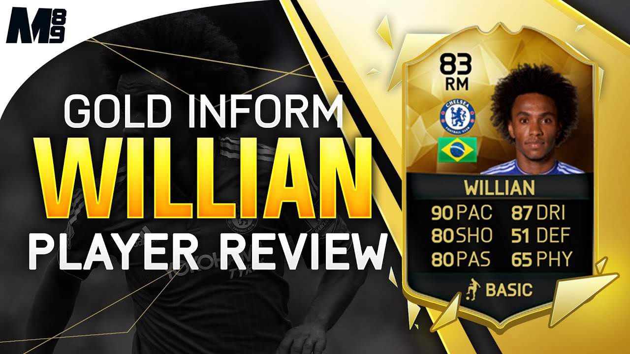 FIFA 16 IF WILLIAN REVIEW (83) FIFA 16 Ultimate Team Player Review + In Game Stats