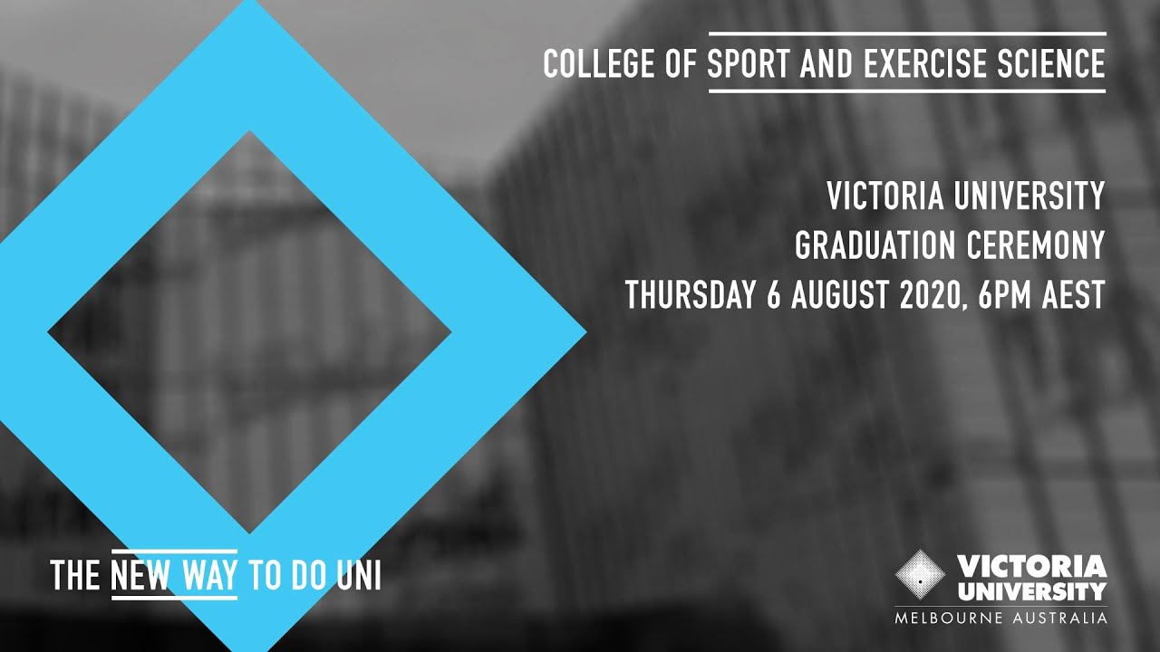 VU Virtual Graduation Ceremony, August 2020 - Sport & Exercise Science