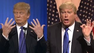'SNL' mocks Trump's hand-size feud