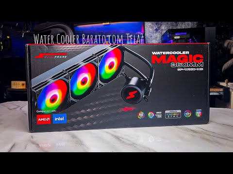 MEU NOVO WATER COOLER COM TELA / Superframe Isengard Magic 360mm Unboxing, Instalação, Review