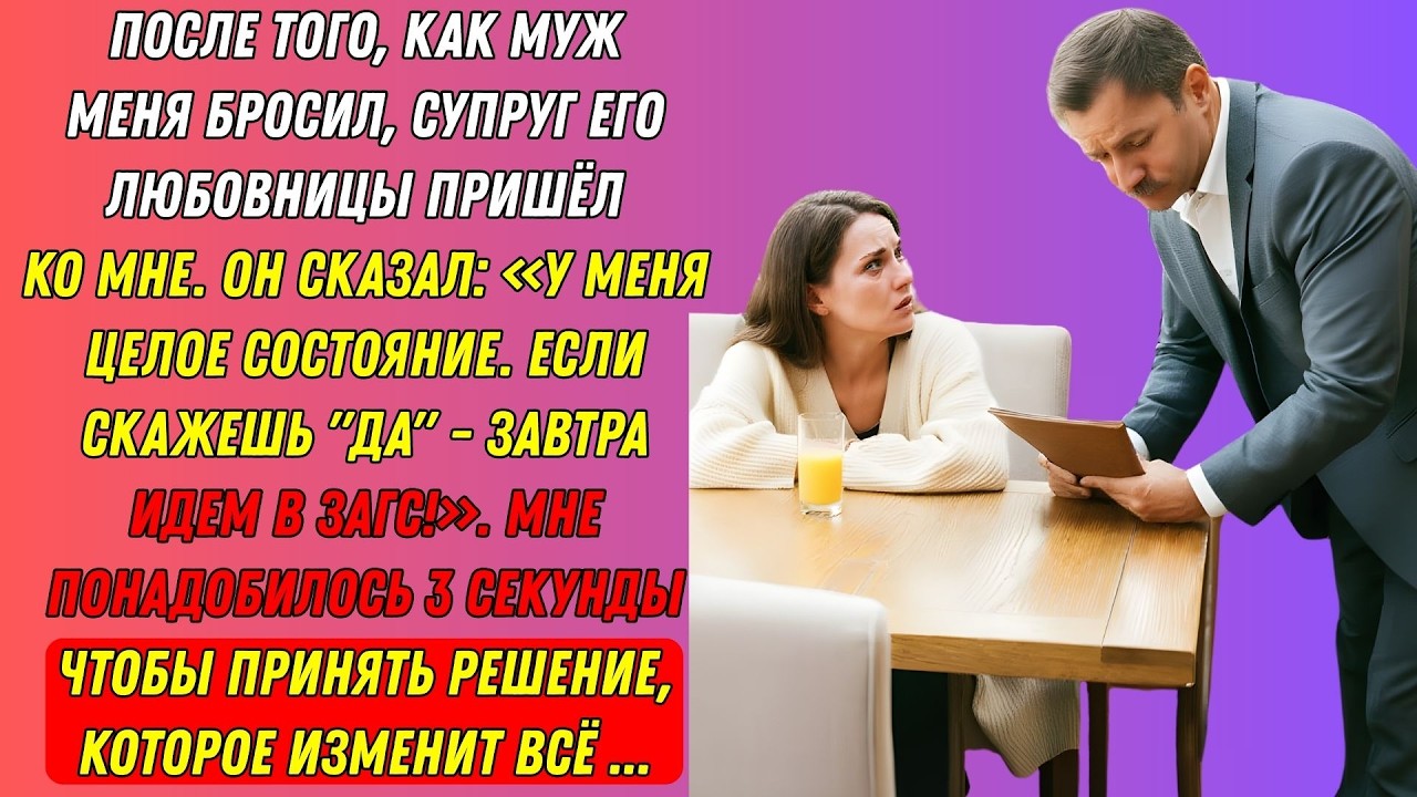 Муж бросил меня ради любовницы. А её муж предложил мне руку и миллионы