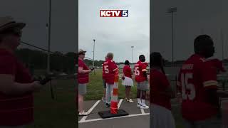 Chiefs fans evacuated at training camp due to weather #shorts #chiefs